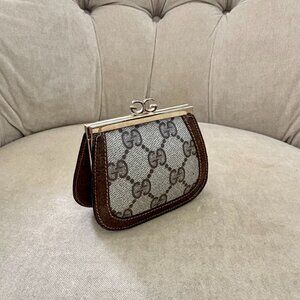 VTG Auth GUCCI Supreme GG Monogram Coated Canvas MINI Coin Purse